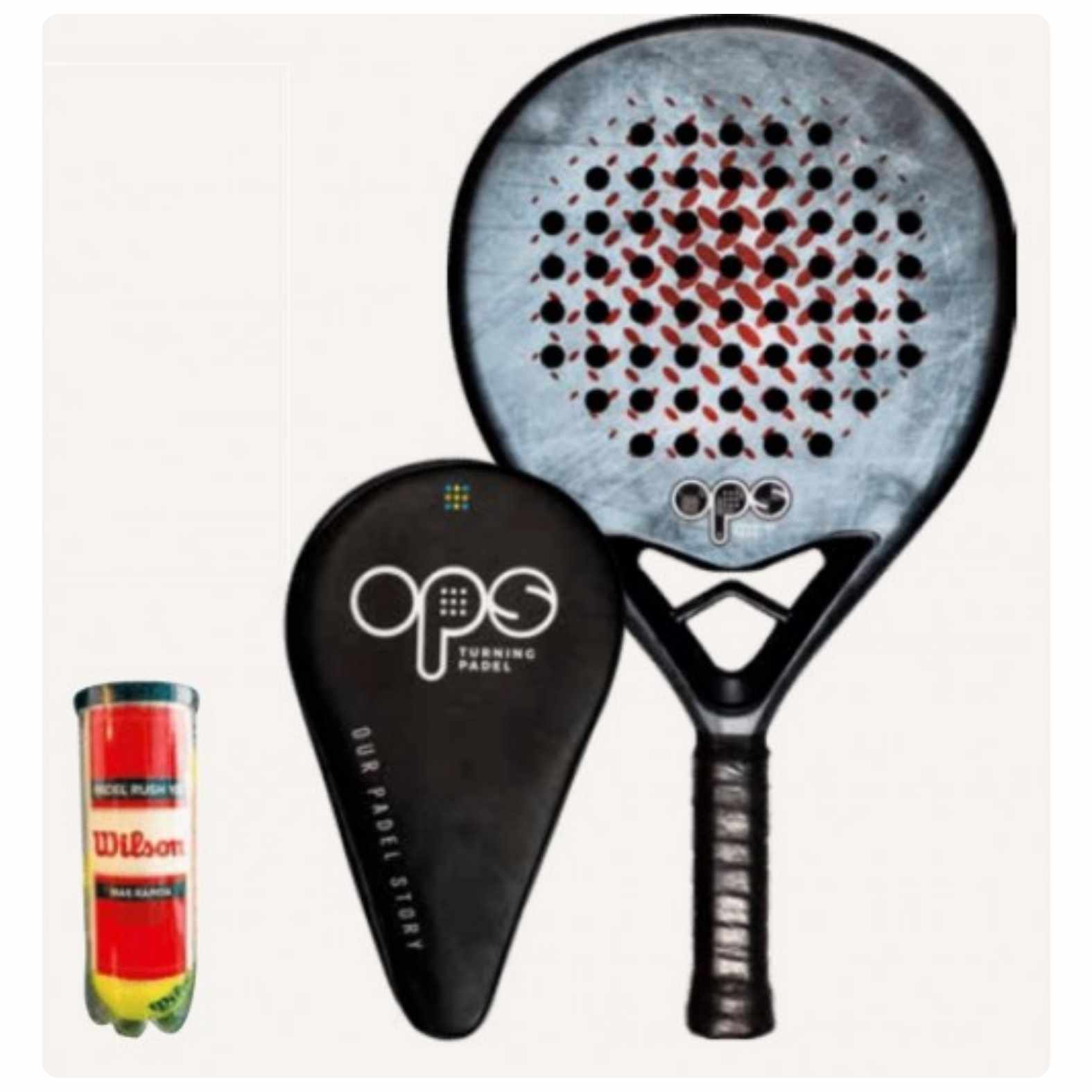 

HEX12K med 2 stk. HEX12K Padelbat samt 2 stk. cover